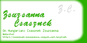 zsuzsanna csasznek business card